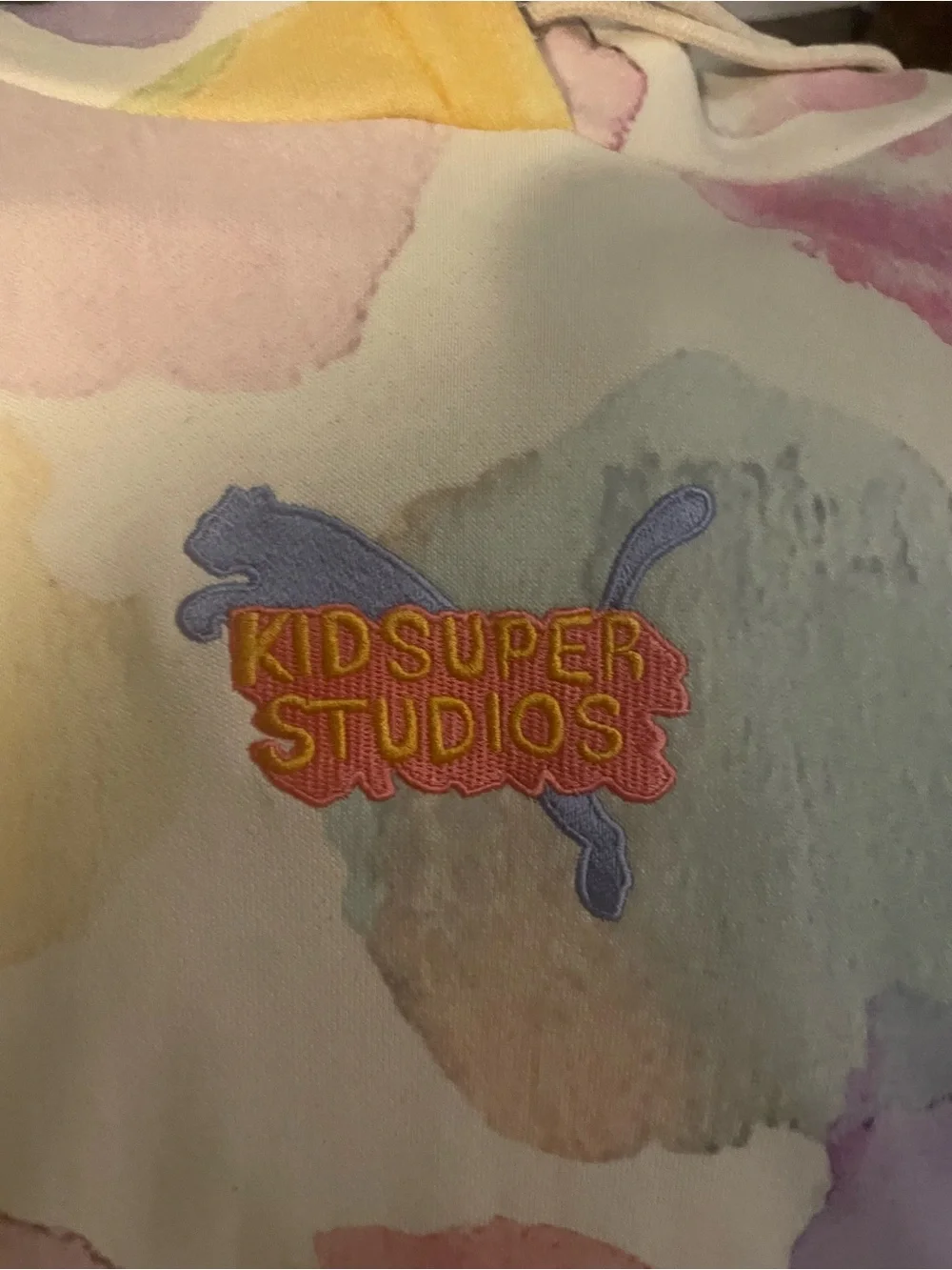 Puma KIDSUPER STUDIOS Pastel Watercolor Pullover Hoodie - Multicolor L fits XL